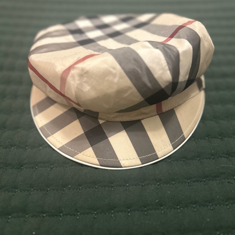 Burberry Beige and Red Plaid Cap